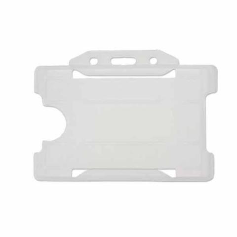 Porte-badges antimicrobien transparent recyclable – horizontal