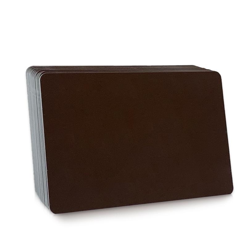 Cartes PVC MARRON brillant 0.76mm