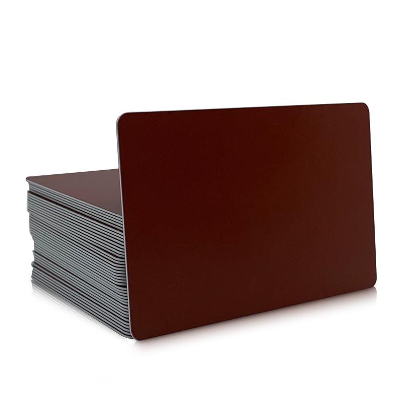 Cartes PVC MARRON mat 0.76mm