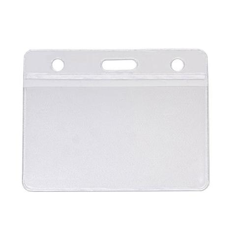 Porte-badge souple PVC Recyclé horizontal - Lot de 100